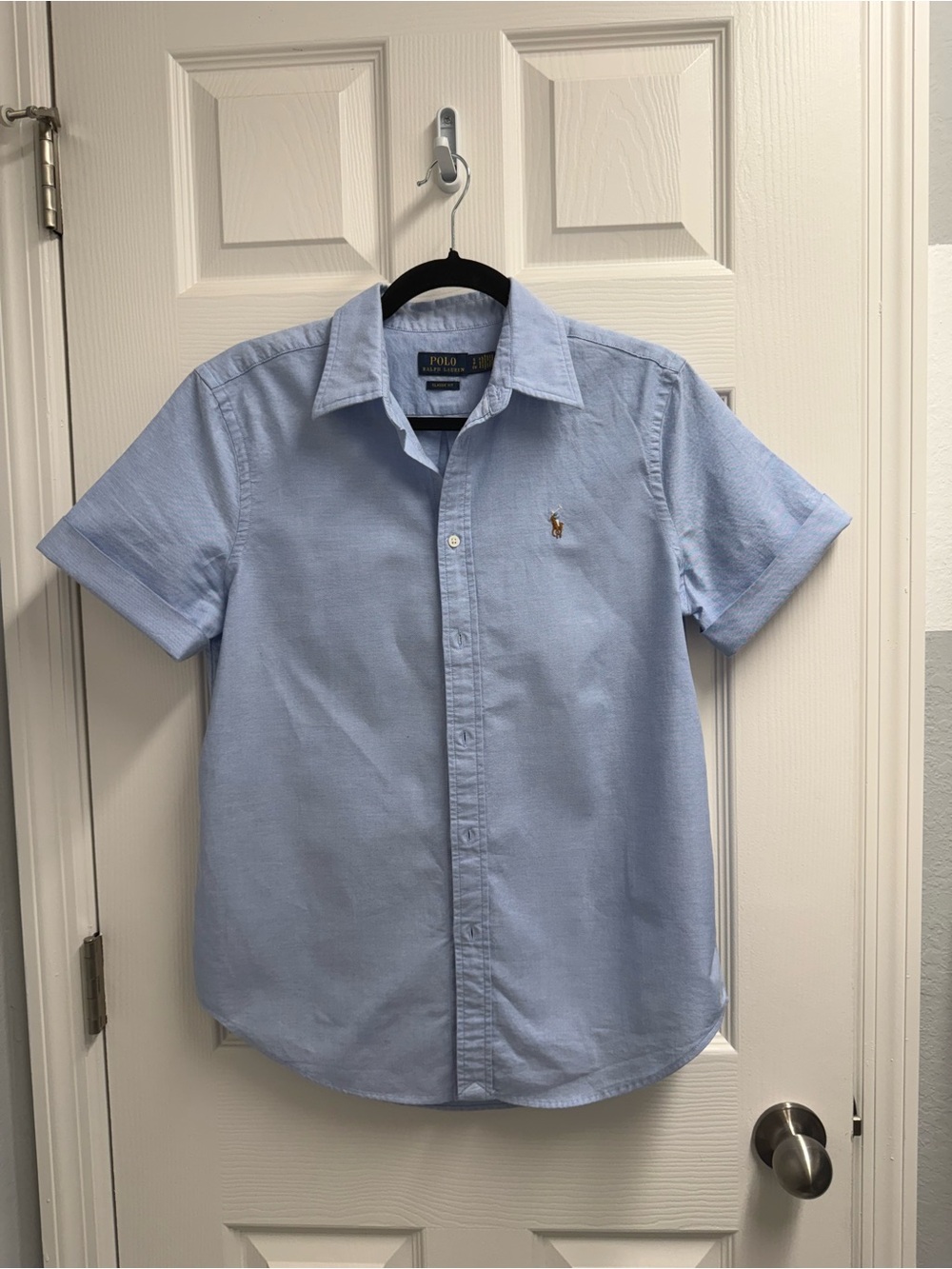 Ralph Lauren Light Blue Short-Sleeve Button-Down Shirt